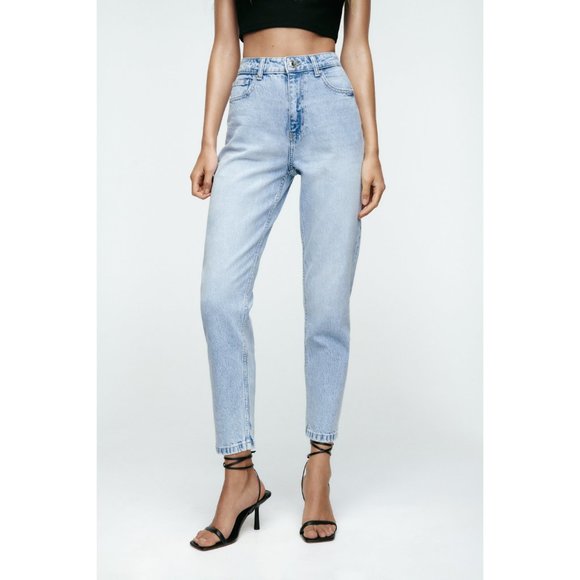 NWT Zara Classic Mom Fit Jeans Ankle Length - Picture 8 of 11